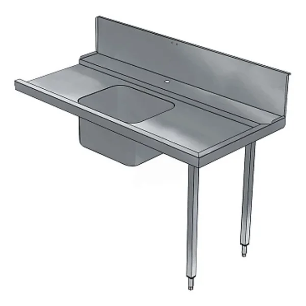 Electrolux Professional Bulaşık Giriş Tezgahı, Tek Evyeli (500x400 Mm), Giyotin Tip Bulaşık Makinesi İçin, 300 Mm Sırt, Sağdan Sola - 1200 Mm BHHPTB12R - Görsel 2