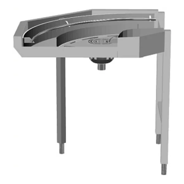 Electrolux Professional Endüstriyel Giriş Tezgahı 90° Açılı, Bulaşık Makinesi Kontrollü, Saat Yönünün Tersine HSLC90CC - Görsel 2