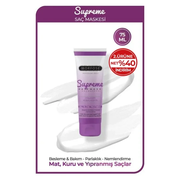 Morfose Supreme 75 ml Saç Maskesi - Görsel 2