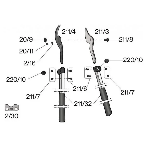 Felco 211 50 cm Alüminyum Kalın Dal Budama Makası - Görsel 5