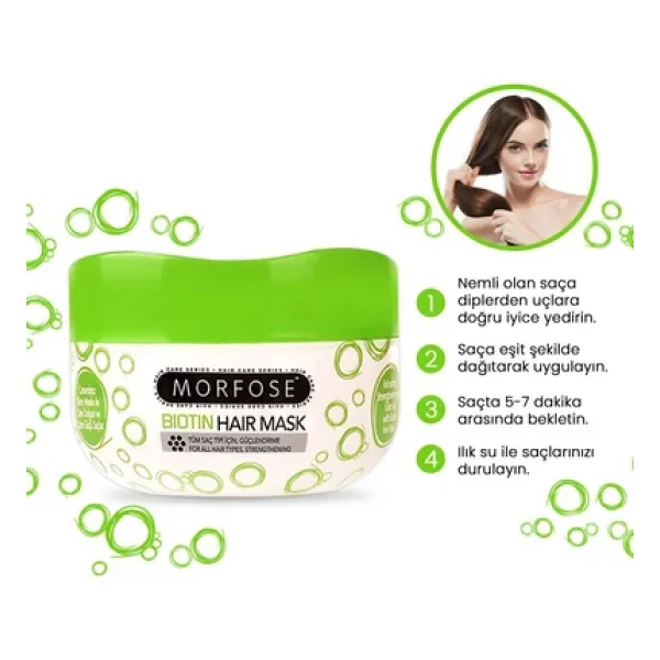 Morfose Saç Maskesi Biotin 500 ml - Görsel 6