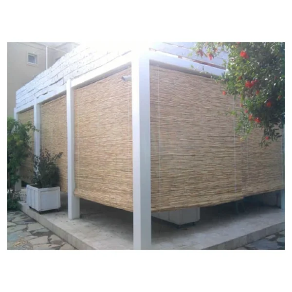 Bygolden Doğal Kamış Hasır Çit - 1m x 5m Bahçe Çiti & Balkon Çiti, Gölgelik, Rüzgar Koruyucu - Görsel 2