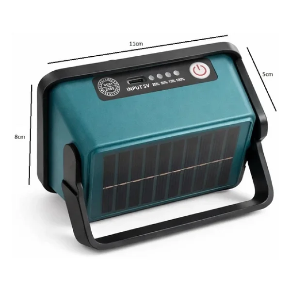 50W Solar Led Projektör 6500K Ultra Güçlü Kamp Lambası Bahçe Aydınlatması - Görsel 5