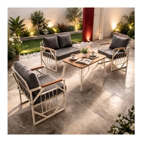 Ufuk Home Violet 2+1+1+Masa Bahçe & Balkon Takımı - Görsel 2