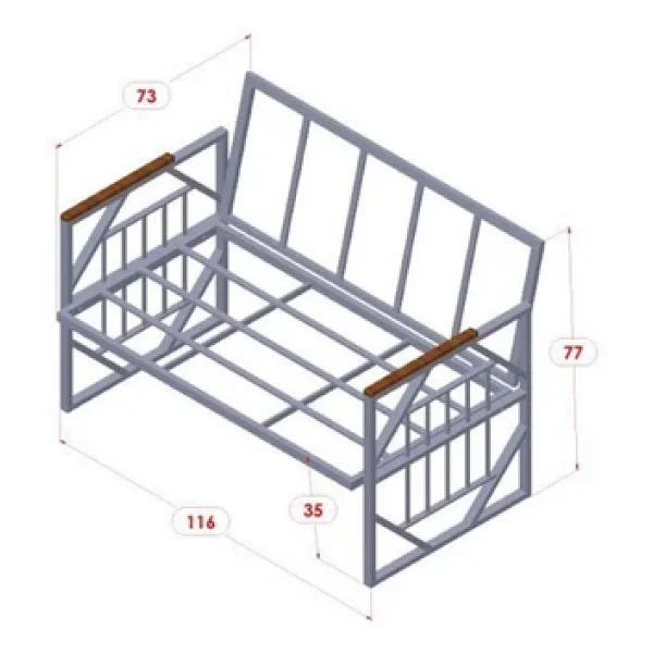 Ufuk Home Violet 2+1+1+Masa Bahçe & Balkon Takımı - Görsel 3