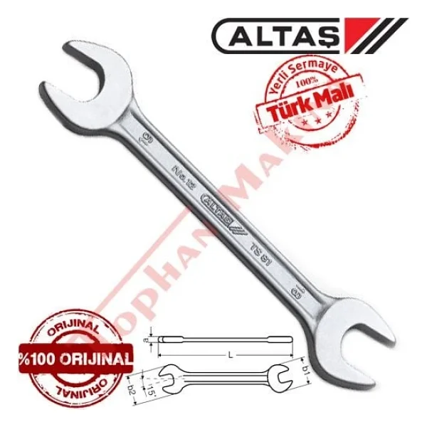 Altaş 9/16x5/8mm İki Ağız Anahtar Ekonomik Tip - Görsel 2