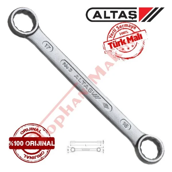Altaş 16X17mm Düz Yıldız Anahtar - Görsel 2