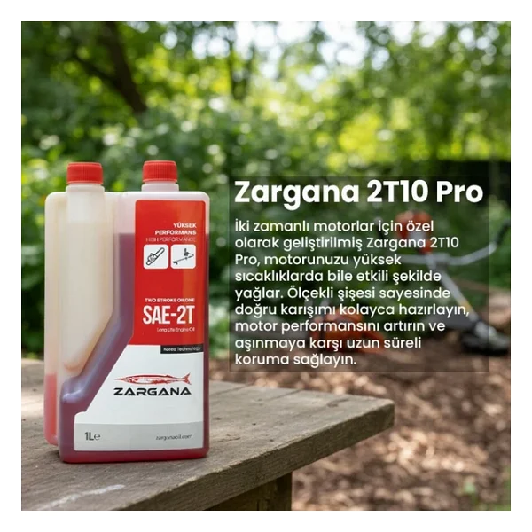 Zargana 2T10 Pro Benzin Karisim Yagi Iki Zamanli 1 Litre Olcekli - Görsel 3