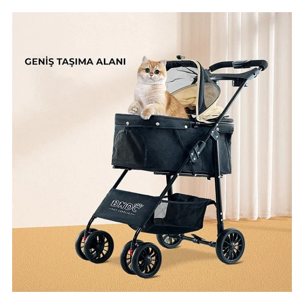Henan Benedict Kedi Köpek Arabası 45 x 63 x 93 cm - Görsel 3