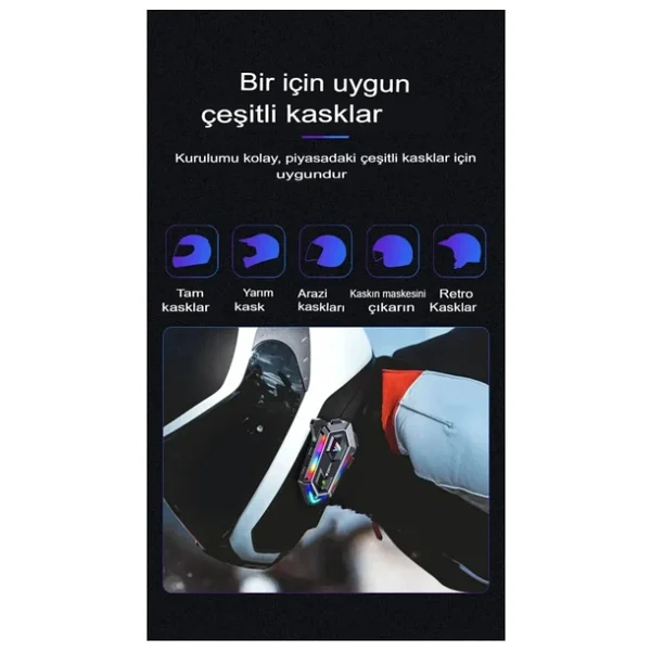 Y20 Max Bluetooth Intercom 2 Adet - Görsel 5