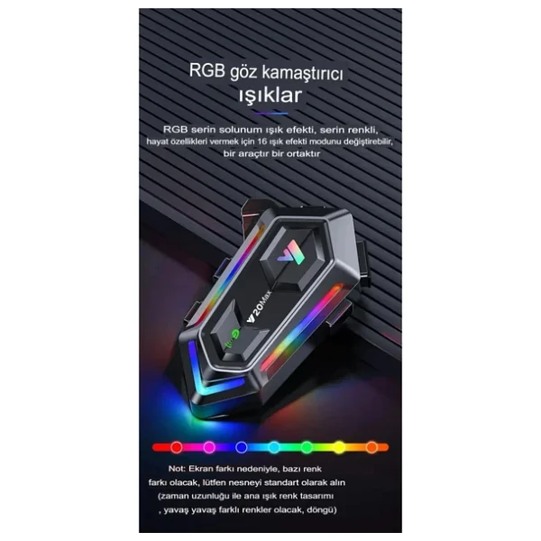 Y20 Max Bluetooth Intercom 2 Adet - Görsel 3