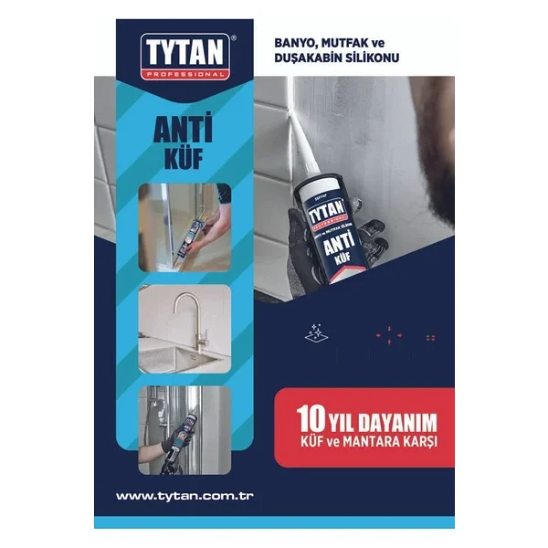 TYTAN Anti Küf Duşakabin Nötr Silikon Kokusuz Şeffaf 280 ml Küf (KÜF YAPMAYAN SİLİKON) - Görsel 3