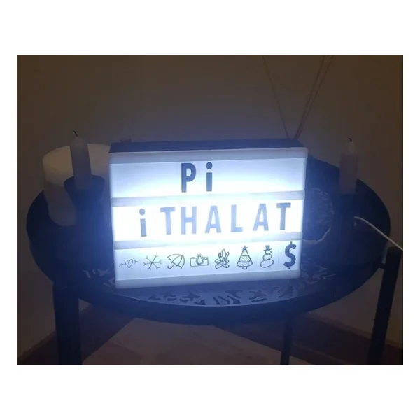 Cinematic Harflerle Işıklı Mesaj Veren Light Box Led Pano A4 - Görsel 2