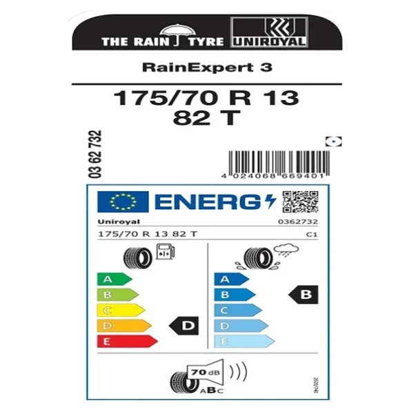Uniroyal RainExpert 3 175/70 R13 82T Yaz Lastiği - 2025 - Görsel 2