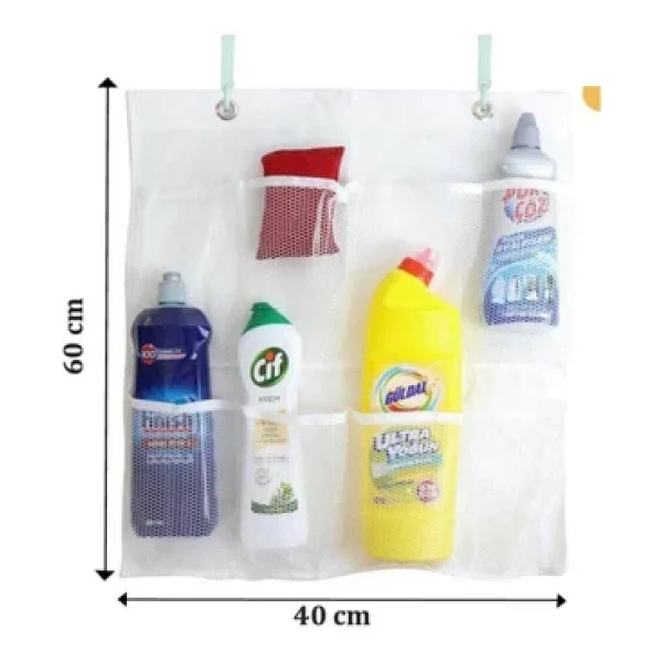 8 Cepli Askılı Mutfak Banyo Düzenleyici Askılı File Organizer - Görsel 5