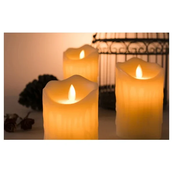 Alevli Led Mum Hareketli Alev Görünümlü Dekoratif Mum - 7cm - Görsel 5