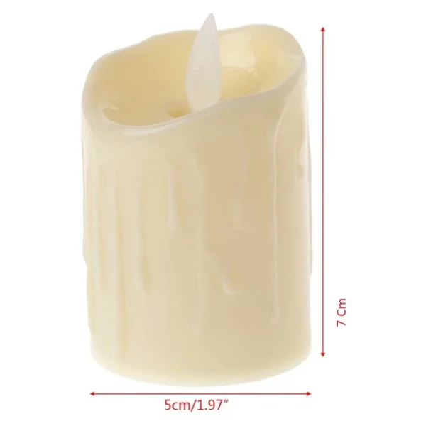 Alevli Led Mum Hareketli Alev Görünümlü Dekoratif Mum - 7cm - Görsel 2