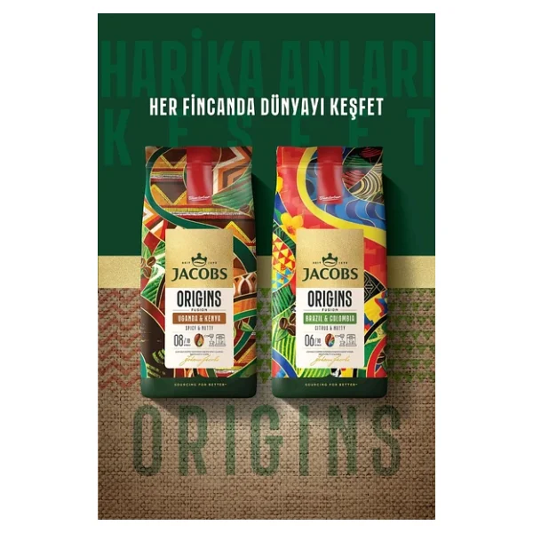 Jacobs Origins Brazil Colombia Çekirdek Kahve 1 kg - Görsel 5