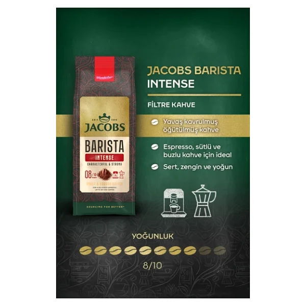 Jacobs Barista Intense Filtre Kahve Öğütülmüş 200 gr X 4 Adet - Görsel 3