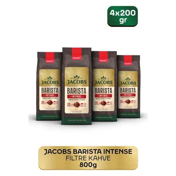 Jacobs Barista Intense Filtre Kahve Öğütülmüş 200 gr X 4 Adet - Görsel 2