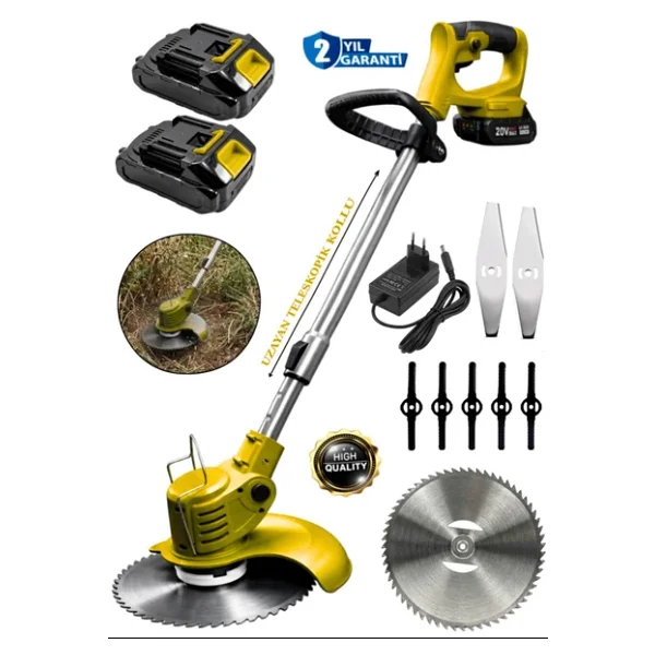 Şarjlı Çim Biçme Makinesi Tırpan - Görsel 4