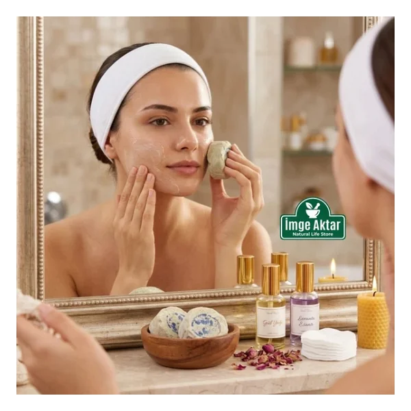 Orijinal Mühürlü Ruşur Taşı (Sefidab) 12 Adet Doğal Peeling - Görsel 2