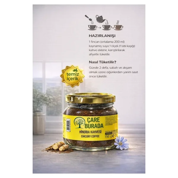 ÇareBurada Hindiba Kahvesi 150 g - Yumuşak İçim & Dengeli Aroma - Görsel 3