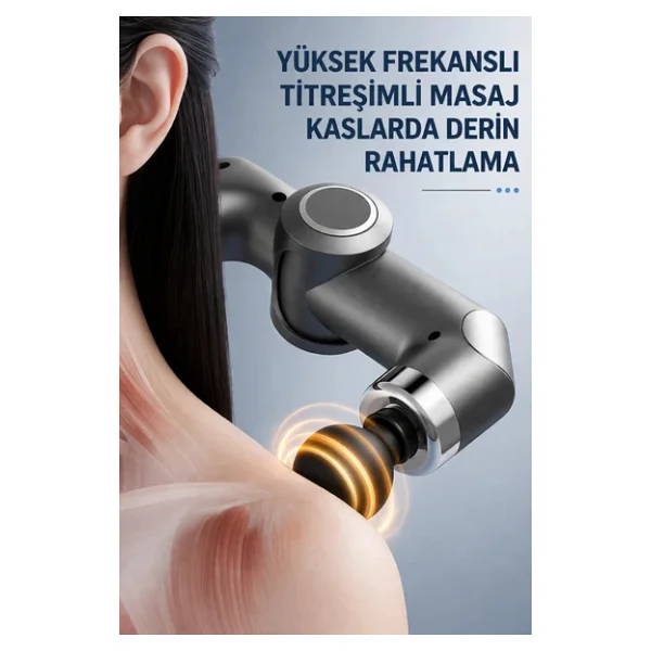 Auhma Amg39 Ayarlanabilir Açılı Şarjlı Masaj Aleti - Bel, Boyun, Omuz Ve Bacak 4 Farklı Başlık - Görsel 4