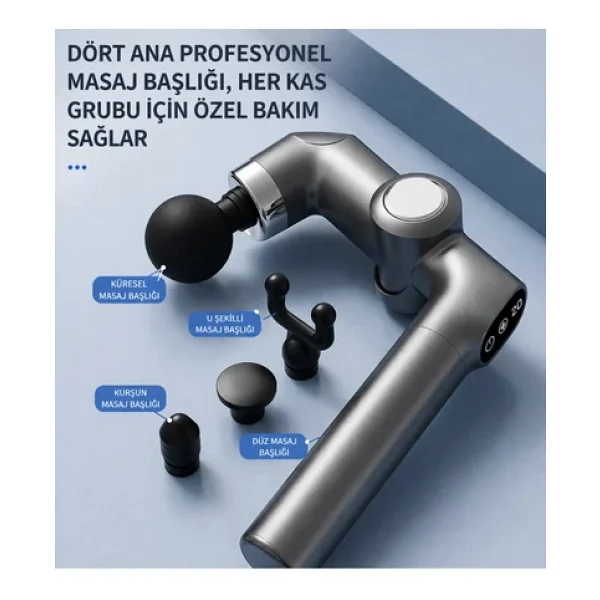 Auhma Amg39 Ayarlanabilir Açılı Şarjlı Masaj Aleti - Bel, Boyun, Omuz Ve Bacak 4 Farklı Başlık - Görsel 6