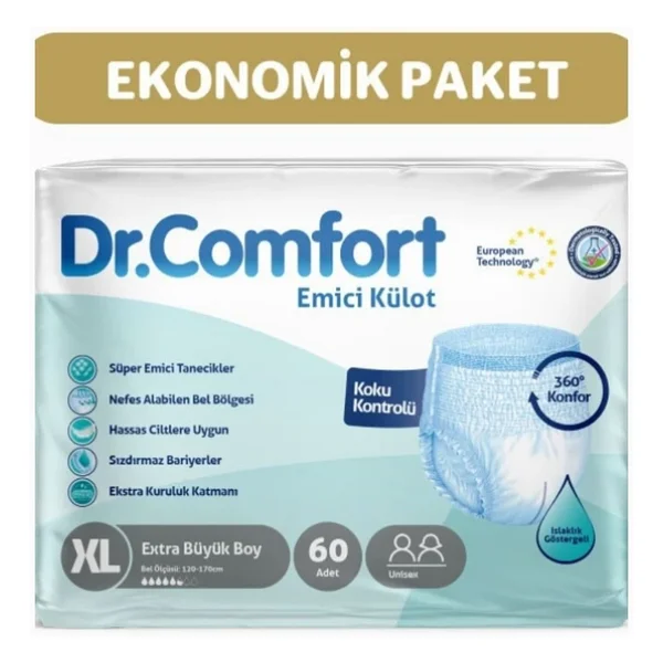 Dr.Comfort Emici Külot Ekstra Büyük Boy XL 30'lu 2 Adet Hasta Bezi - Görsel 8