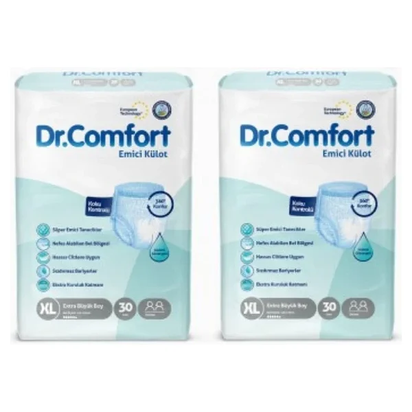 Dr.Comfort Emici Külot Ekstra Büyük Boy XL 30'lu 2 Adet Hasta Bezi - Görsel 9