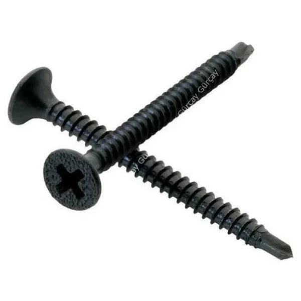 Meridyen Matkap Uçlu Alçıpan Vidası 3.5X35 MM Siyah 1000 Adet - Görsel 2