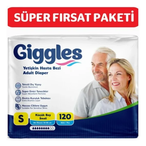 Giggles Belbantlı Küçük Boy S 30'lu 4 Adet Hasta Bezi - Görsel 5