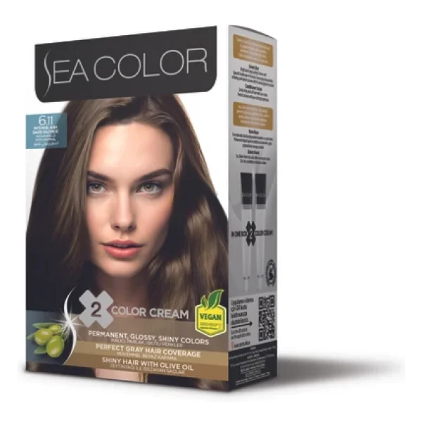 Sea Color Set Saç Boyası 6.11 Yoğun Koyu Küllü Kumral - Görsel 4