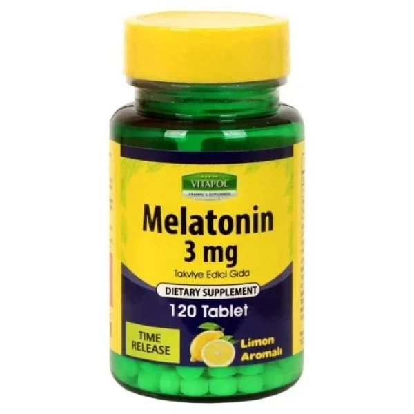Vitapol Melatonin Time Release Limon Aromalı 3 mg 120 Tablet - Görsel 2