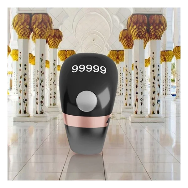 Titreşimli Akıllı Zikir Yüzüğü LED Ekranlı Dijital Tesbih & Otomatik Tur Sayacı Rose Gold - Görsel 3