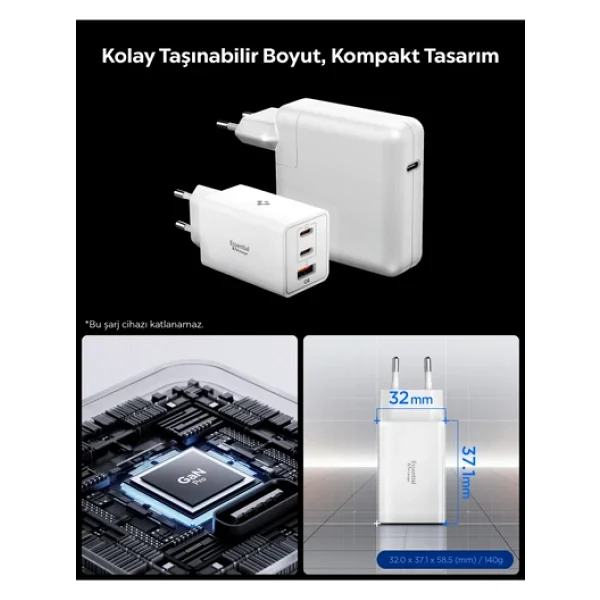 Spigen 67 W Hızlı Şarj Adaptörü - Görsel 4