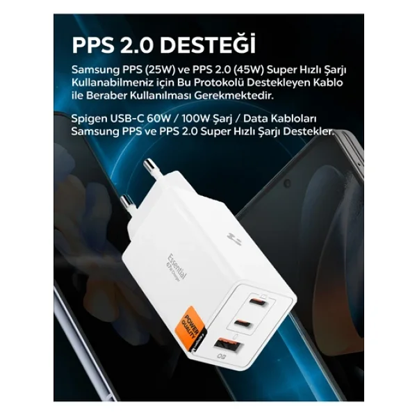 Spigen 67 W Hızlı Şarj Adaptörü - Görsel 5