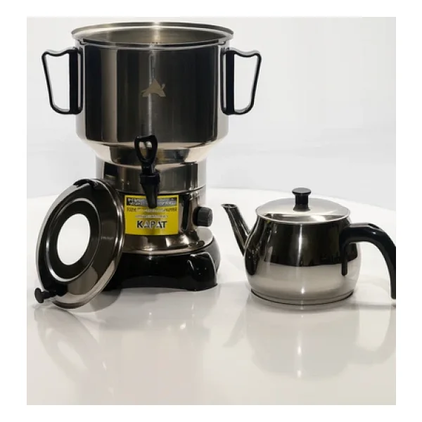 Armağan 6 Litre Çay Semaveri & Çay Makinesi Elektrikli Semaver - ÇELİK KAPAK - Görsel 3