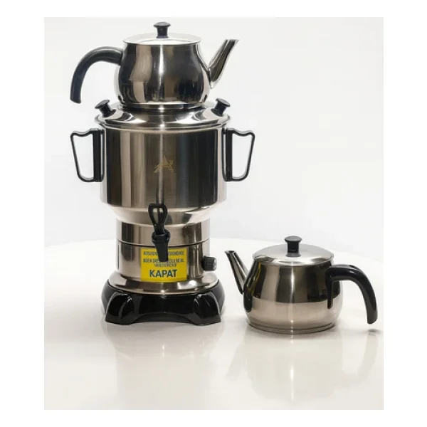 Armağan 6 Litre Çay Semaveri & Çay Makinesi Elektrikli Semaver - ÇELİK KAPAK - Görsel 2
