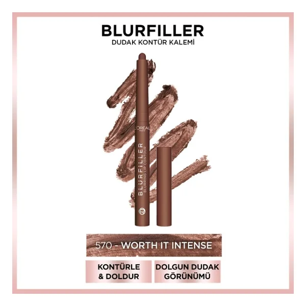 L'Oreal Paris Blurfiller 570 Worth It Intense Dudak Kalemi - Görsel 3