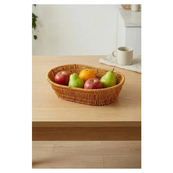 Digithome Oval Rattan Mini Ekmek Sepeti - BB6063 - Görsel 2