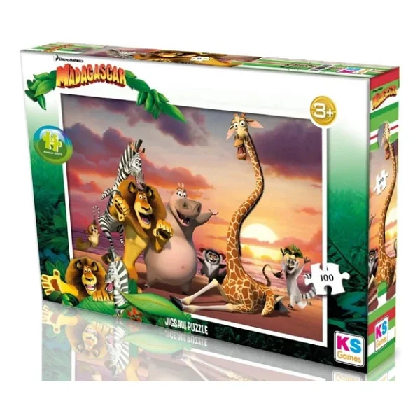 KS Games Madagascar 100 Parça Çocuk Puzzle MG714 - Görsel 4