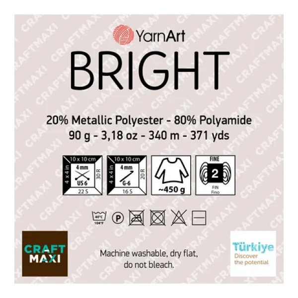 Yarnart Brıght - Simli El Örgü Ipi Simli-120 - Görsel 2