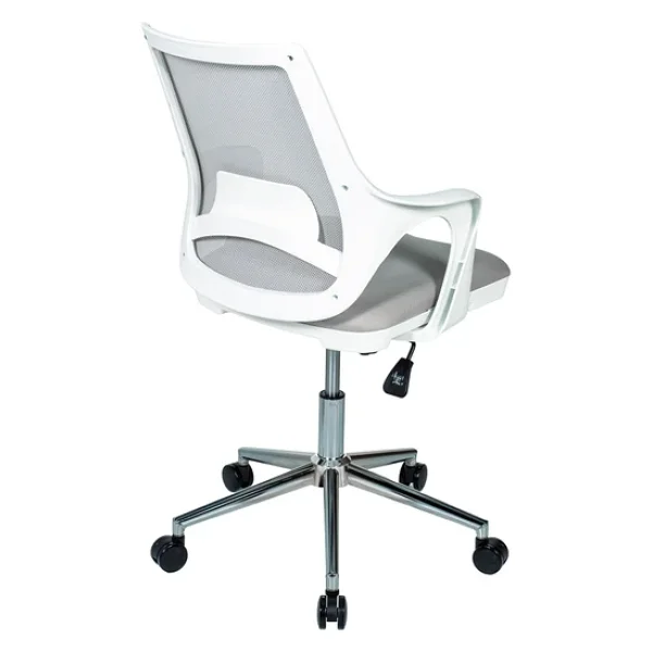 Ofisbazaar Buya Beyaz Fileli Çalışma Koltuğu Ergonomik Şef ve Toplantı Koltuğu Gri - Görsel 4