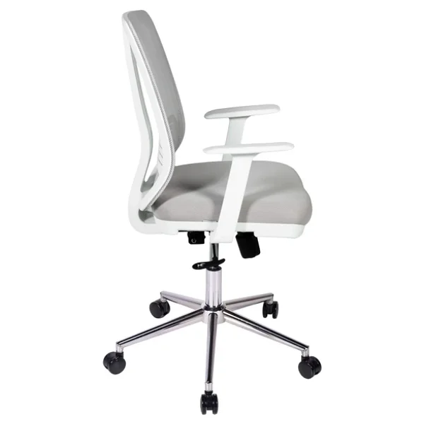 Ofisbazaar UP Beyaz Fileli Çalışma Koltuğu Ergonomik Şef ve Toplantı Koltuğu Gri - Görsel 3