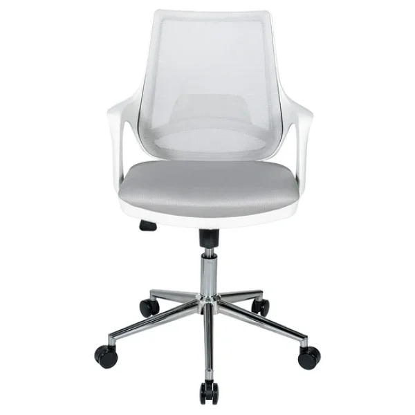Ofisbazaar Buya Beyaz Fileli Çalışma Koltuğu Ergonomik Şef ve Toplantı Koltuğu Gri - Görsel 2