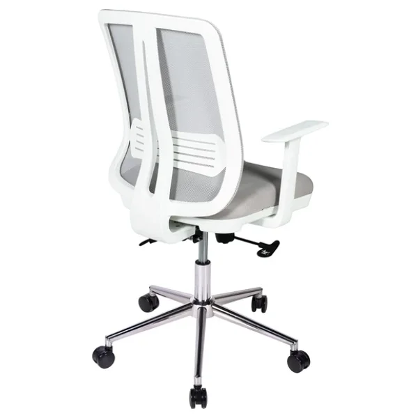 Ofisbazaar UP Beyaz Fileli Çalışma Koltuğu Ergonomik Şef ve Toplantı Koltuğu Gri - Görsel 4