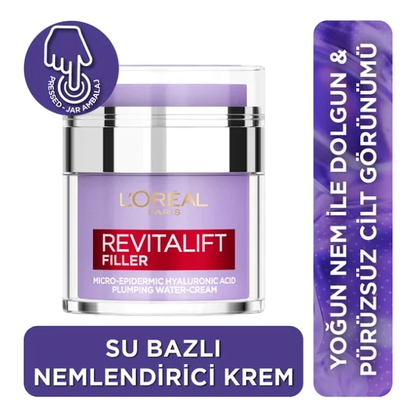L 'Oreal Paris Revitalift Filler Dolgunlaştırıcı Pressed Jar 50 ml Nemlendirici Krem - Görsel 2