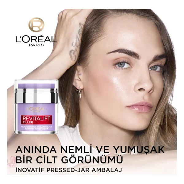 L 'Oreal Paris Revitalift Filler Dolgunlaştırıcı Pressed Jar 50 ml Nemlendirici Krem - Görsel 3